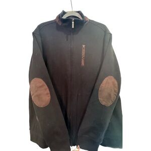 Tasso Elba Black Lightweight Jacket with High Collar